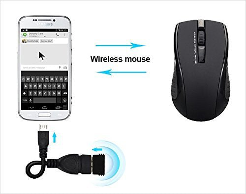 CentIoT - USB 2.0 A Female to Type B Male 5 Pin Adapter Cable Black 14cm OTG Host Adapter Cable Extension (Type B Micro -to- Type A Female)