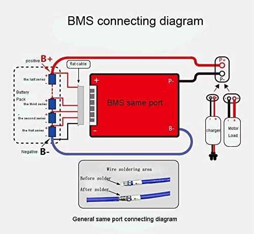 CentIoT® - 13S 48V 15A 25A 35A 45A 60A BMS Battery Management System PCM PCBA for 18650 Lithium Ion Battery Pack with Balance, heatsink, Waterproof