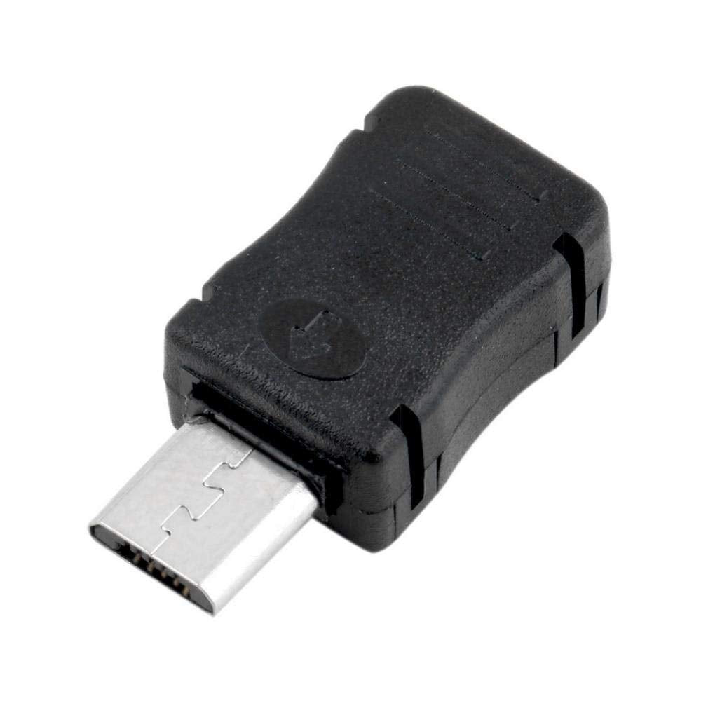 CentIoT® - USB 2.0 Type A B Male Female - 4 Pin 5 Pin Plug Socket Connector - with Black Plastic Cover - DIY Kit