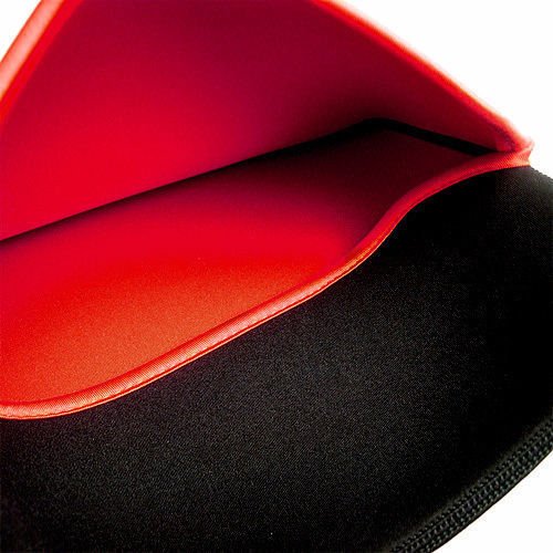 OrgyNX - Reversible Black & Red Durable Neoprene Notebook Laptop Case Sleeve Cover Fit