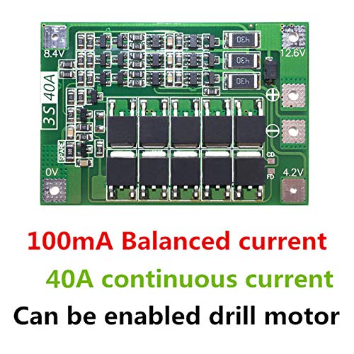 CentIoT - 3S 11.1 12.6V Battery Charging Module PCB BMS Protection Board For 3 Series lithium LicoO2 Limn2O4 18650 26650 battery - with Balance Function