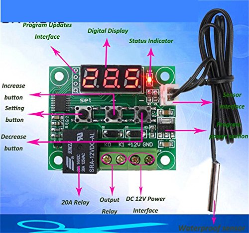 CentIoT® - Digital Thermostat/Temperature/Thermo Controller Switch Module | Waterproof NTC Sensor