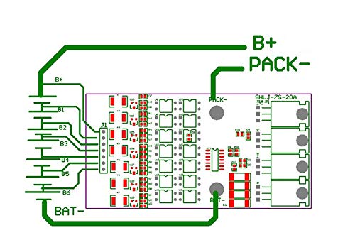 CentIoT - 7S 20A 24V 29.4V Battery Charging Module PCB BMS Protection Board For 7 Series lithium LicoO2 Limn2O4 18650 battery - With Balance Function (20A)