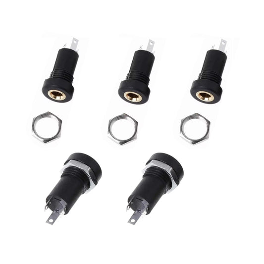 CentIoT - PJ392A-1 3Pin 3.5 MM Audio Jack Receptacle Gold Plated - Vertical Panel Mount Round Connector Female Socket