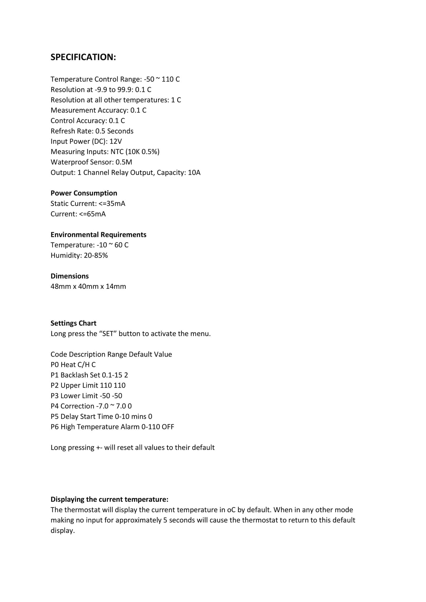 CentIoT® - Digital Thermostat/Temperature/Thermo Controller Switch Module | Waterproof NTC Sensor