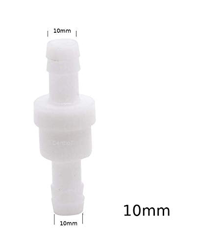 CentIoT - One-Way Non-Return inline check valve - plastic White - for Water fuel gas liquid