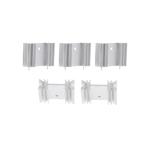 CentIoT - 5PCS TO-247 36X11X25MM Aluminium Heatsink with Cooling Fin - suitable for IGBT Transistors MOSFET Triod IC - Silver Anodised with Cooling Fin