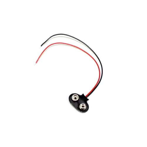 CentIoT - 9V Snap 9V (9 Volt) Battery Clip snap Connector - 15CM 2 Wire Red and Black