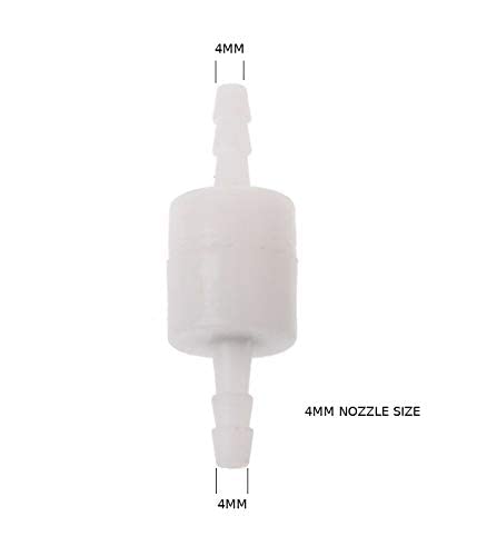 CentIoT - One-Way Non-Return inline check valve - plastic White - for Water fuel gas liquid