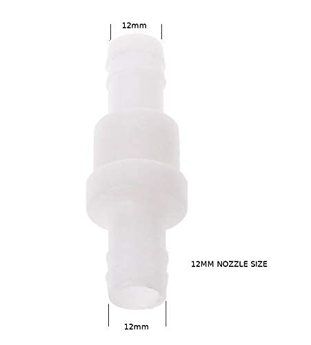 CentIoT - One-Way Non-Return inline check valve - plastic White - for Water fuel gas liquid