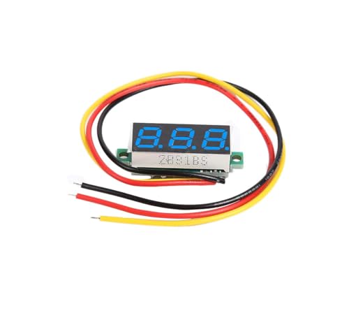 CentIoT - Mini Digital Voltmeter 0.28inch LED Display - 0-100V DC Three Wire (Blue)