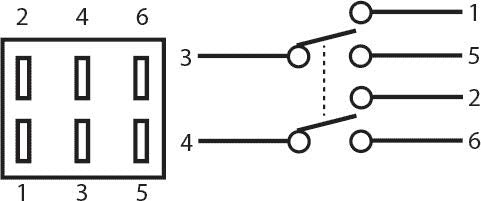 CentIoT - SQUARE Black Button DPDT 3 Position - KCD4 ON-OFF-ON 16A 250VAC / 20A 125VAC 6 Pin - Light Rocker Power Switch - for Car Auto Boat Truck (BLACK)