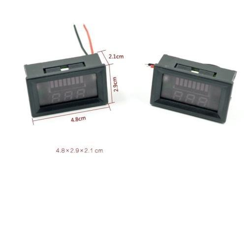 CentIoT - Battery Power Indicator - 6V Lead-acid Battery Charge Level Indicator Voltmeter - Red Colour