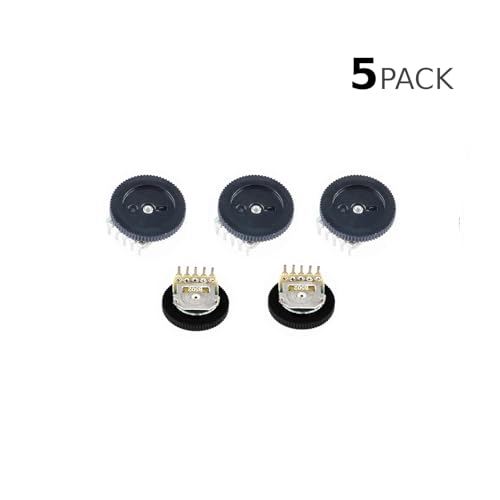 CentIoT - Gear Potentiometer Single Pot Dial Volume Switch 16 x 2mm 5Pin - Pack of 5