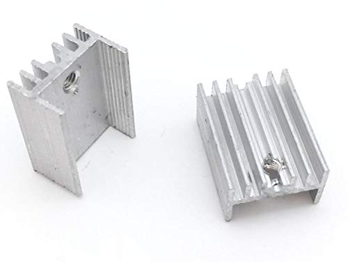 CentIoT - 5PCS TO-220 20 * 15 * 10MM Aluminium Heatsink - suitable for IGBT Transistors MOSFET Triod IC (Silver)