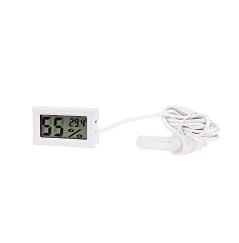 CentIoT - Hygrometer Temperature and Humidity Sensor meter - with Mini LCD Digital Display - for Incubator Aquarium Soil Temperature (White)