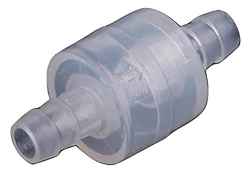 CentIoT - One-Way Non-Return inline check valve - plastic Transparent - for Water fuel gas liquid