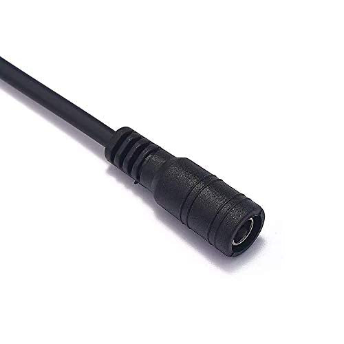 CentIoT - 10mm 2pin Female DC Adapter LED Strip Connector Cable For SMD 5050 5630 Single Color led Strip-Black