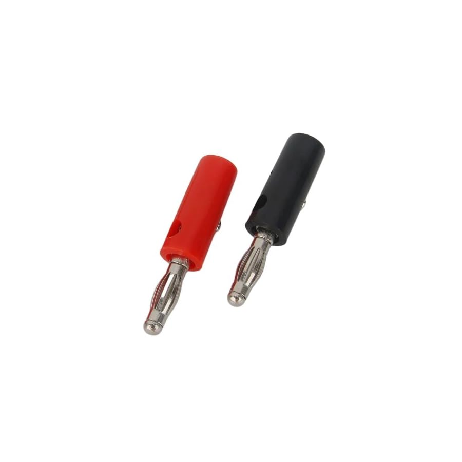 CentIoT - 4mm Banana plugs screw type nickel plated - (10pack 5 red + 5 black)