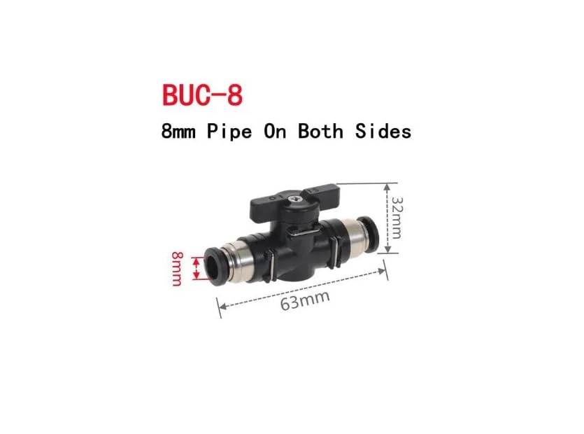 CentIoT - Pneumatic connector Push In Fittings For Air Hose and Tube Connector BUC Valve