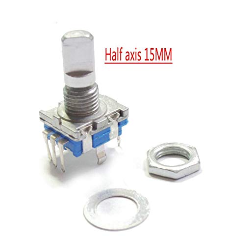 CentIoT - EC11 10K Rotary Encoder - Digital Potentiometer Coding Volume Control with switch - 5 Pin 15mm Half handle (2PCS)