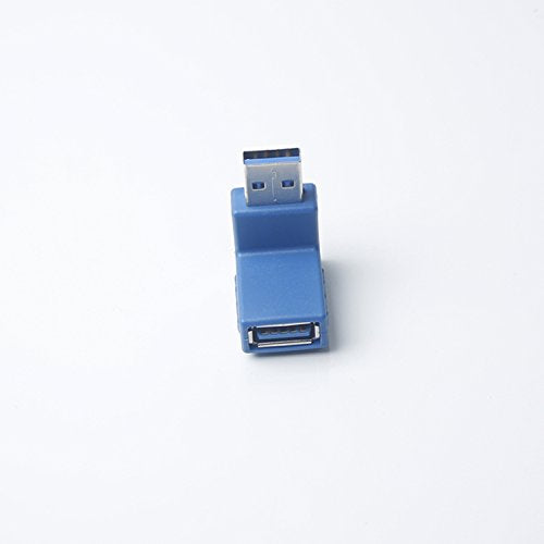 CentIoT - USB to USB Coupler Adapter Converter - USB 3.0 Right Angled 90 Degree Type A Male To Type A Female Connector (DOWN)