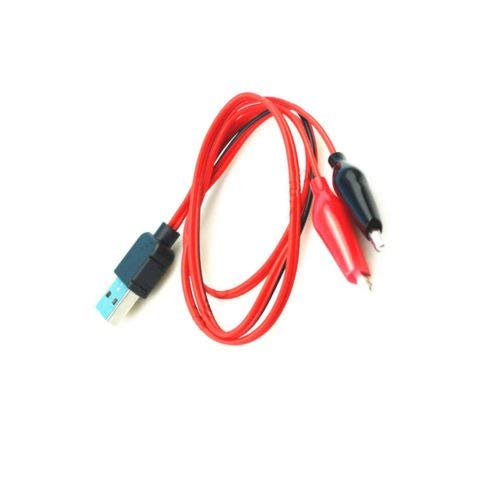 CentIoT - USB Type A to Alligator Test Clips Clamp Power Supply Adapter Cable 60cm