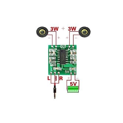 CentIoT - PAM8403 2 x 3W - 2 Channels 3W dual channel stereo mini Class D Digital Audio Power Amplifier Board USB DC 5V