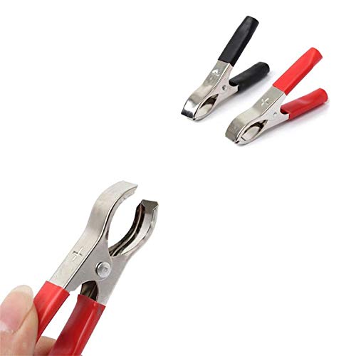 CENTIoT - 82MM Large Heavy Duty Alligator Clip Plastic and Metal (Pack of 2, 1Red and 1 Black)