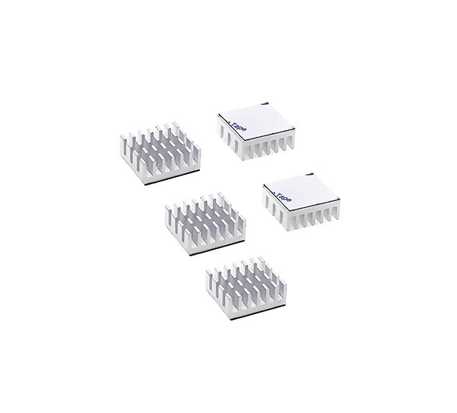 CentIoT - 5PCS 14 x 14 x 6mm Aluminium Heatsink (Cross Cut Fin with 3M, Non Anodised)