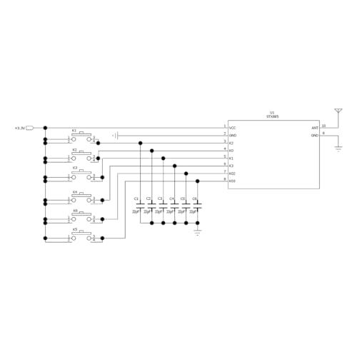 STX885 433MHz - Superheterodyne Long Distance ASK Wireless Transmitter Module - With ev1527 digital encoding