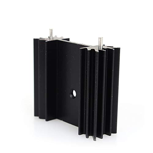 CentIoT - 5PCS TO-220 34 * 12 * 30MM Aluminium Heatsink - suitable for IGBT Transistors MOSFET Triod IC - Black Anodised with Cooling Fin and PIN