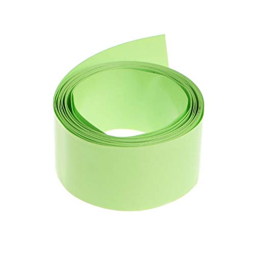 CentIoT - Length 2M - Flat Width 29.5mm Diameter 18.5MM - PVC Heat Shrink Wrap Casing Tubing Insulation GREEN