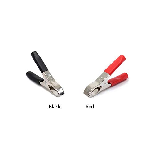 CENTIoT - 82MM Large Heavy Duty Alligator Clip Plastic and Metal (Pack of 2, 1Red and 1 Black)