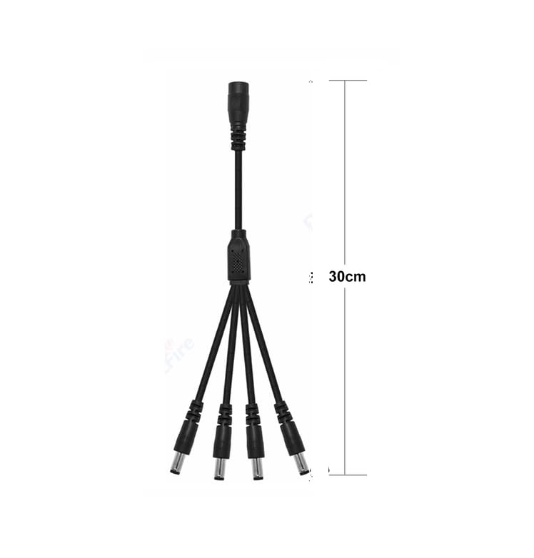 CentIoT - DC Male Jack 1 to 4 way Female Plug - Y Splitter Power Cable