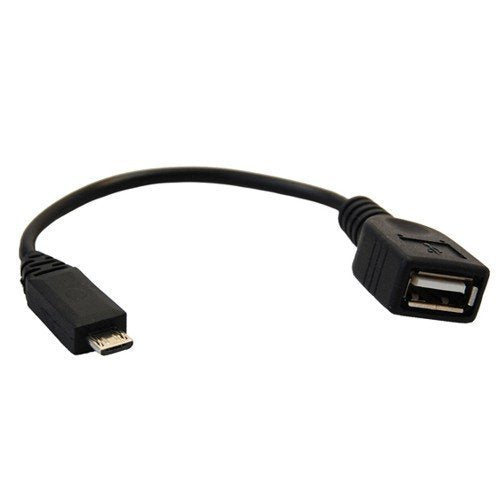 CentIoT - USB 2.0 A Female to Type B Male 5 Pin Adapter Cable Black 14cm OTG Host Adapter Cable Extension (Type B Micro -to- Type A Female)
