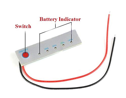 CentIoT - Battery Power Indicator - 18650 Li-ion lipo Lithium Battery Capacity Indicator Power LED Display PCB Board Meter Tester - with switch (4S 14.4V LiFePo4)