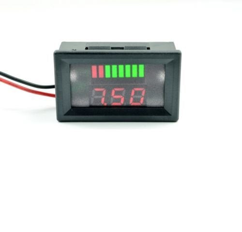 CentIoT - Battery Power Indicator - 6V Lead-acid Battery Charge Level Indicator Voltmeter - Red Colour