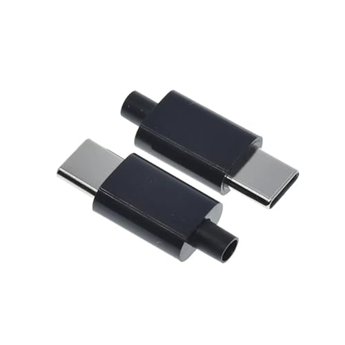 CentIoT - Type C 24Pin USB 3.1 USB-C Male Connector - with Plastic Cover - DIY Kit (Black 5PCS)