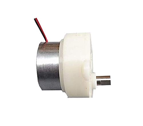 CentIoT - 5RPM 38mm 6V Slow Speed Micro Turbo Gear Motor - Micro 300 Gearbox Speed Reduction Motor - Short Thread Shaft - DC 3V-9V 5 rpm