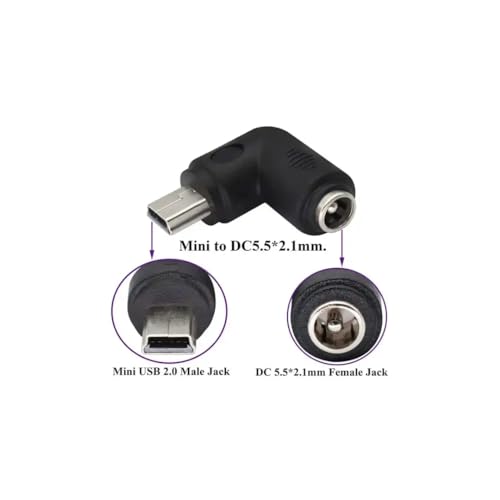 DC Male Jack Socket 5.5 * 2.1mm 2Pin to USB Power Adapter Converter Connector