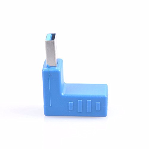 USB to USB Coupler Adapter Converter - USB 3.0 Right Angled 90 Degree Type A Male To Type A Female Connector (UP)