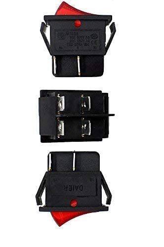 CentIoT® - SQUARE Illuminated Button - KCD4 DPST ON-OFF 16A 250VAC / 20A 125VAC 4 Pin - Light Rocker Power Switch - for Car Auto Boat Truck