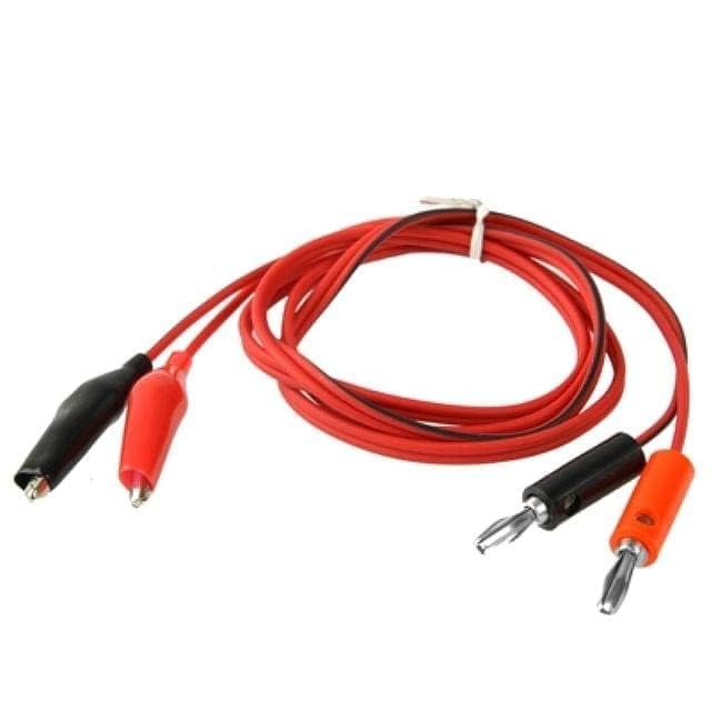 CentIoT - 4mm Banana Plug To 35mm Alligator/Crocodile Clip Red Black Test Probes Pair 1meter