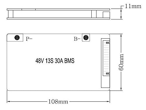 CentIoT - 13S 48V Battery Charging Module PCB BMS Protection Board For 10ah 20ah 30ah 40ah 50ah li-ion battery pack - With Balance Function