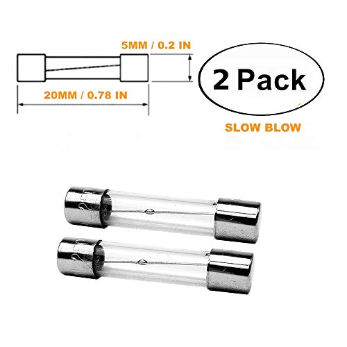 CentIoT - 5 x 20MM - Slow Blow Time delay Insurance - Glass Tube Fuse 250V - 2 PCS (T1.5A)