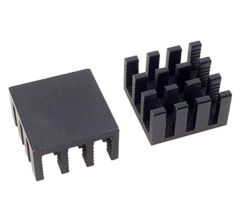 CentIoT - 5PCS 14x14x8mm Extruded Aluminium heatsink (BLACK 14x8MM with 3M)