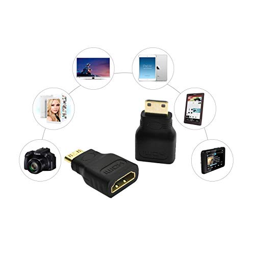 CentIoT - Gold-Plated 1080P Mini Male HDMI To Standard HDMI Female Extension Adapter Female To Male F-M HDMI Converter