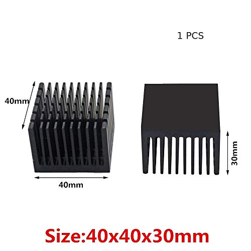 CentIoT® 40 x 40 x 10mm Aluminum Heatsink Cooler Radiator Heat Sink - with 3M Sticker - for peltier, led Light CPU and GPU