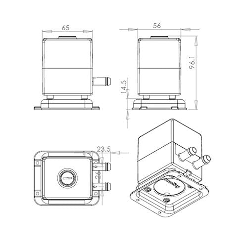 CentIoT - SC-300T 50ml DC 12V Ultra-Quiet Water Pump Tank For Computer CPU Liquid Cooling System Cooler